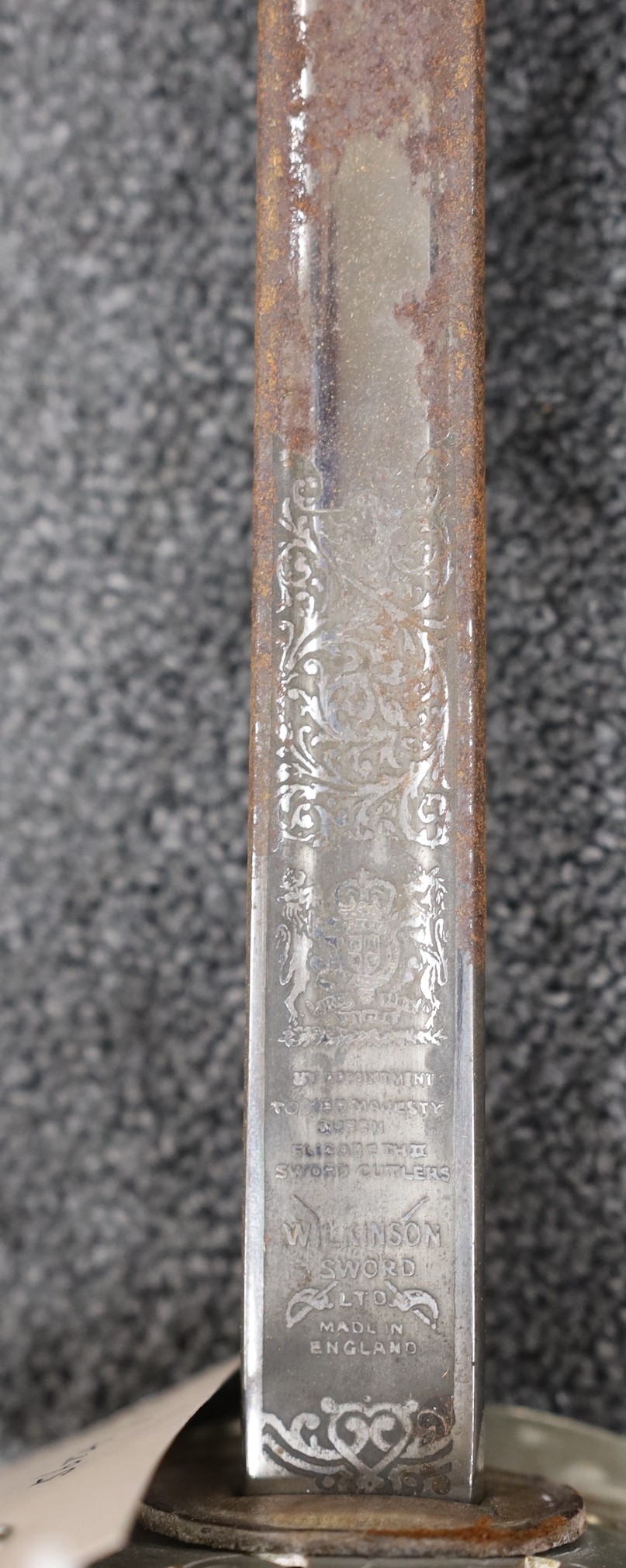 An Elizabeth II army officer’s dress sword
